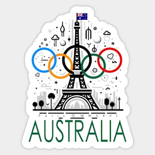 Team Australia . Paris 2024 Olympics. FANART Sticker